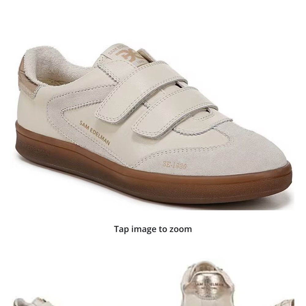 Sam Edelman Cream and Tan Sneakers